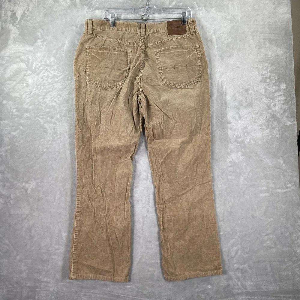 Polo Ralph Lauren Pants Mens 35x29 Corduroy Chino Classic Cotton Brown Casual